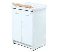 Mobile Lavatoio 63x60x87 cm 2 Ante Asse in Legno Montegrappa Acqua Edilla Bianco