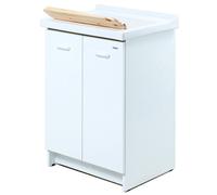 Mobile Lavatoio 83x60x87 cm 2 Ante Asse in Legno Montegrappa Acqua Edilla Bianco