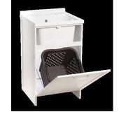 MOBILE LAVATOIO CM.60X50 CON PORTABIANCHERIA SERIE ESTERNO ALLUMINIO BIANCO