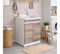 Mobile lavatoio colorato 45x50 con vasca in plastica Resina PP ZARA