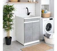 Mobile lavatoio colorato 45x50 con vasca in plastica Resina PP ZARA