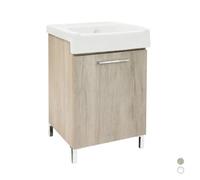 MOBILE LAVATOIO CON LAVABO IN CERAMICA 1 ANTA Olmo Montano - LxP 50x50 cm