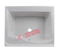 Mobile Lavatoio in Ceramica 75x60 con Pilozzo Lavanderia Lago Dolomite Ideal