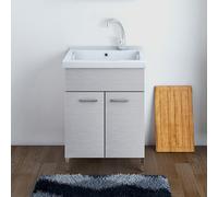 Mobile Lavatoio in ceramica Grigio 60x50 cm ideale per interni