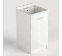 Linea Azzurra Lavatoio con Mobile a 1 Anta in Legno 47x86x50 cm Lavatoio per Lavanderia Lavapanni Moderno ed Elegante Made in Italy