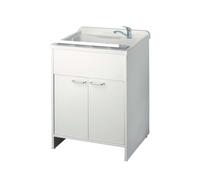 Mobile Lavatoio in PVC 60x60x85cm 2 Ante Forlani Honest Bianco