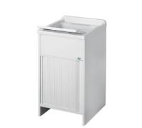 Mobile lavatoio in PVC con chiusura a serrandina Lavatoio con anta a scomparsa