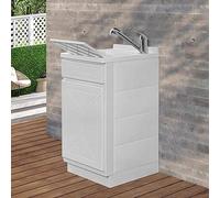 Mobile lavatoio in Resina, ideale per esterni e interni, 45x50-50x50-45x60-60x50-60x60, COMPLETO di asse lavaggio e kit sifone + piletta (45x50)