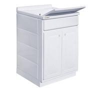 Trioplast Yellowshop - Mobile lavatoio 2 ante in resina interno-esterno pilozza lavabo lavanderia bagno Bianco cm 60x60 e 60x50 H84 (Cm L60 x P50 x H84)