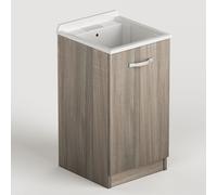 Mobile lavatoio Kit in legno olmo Lavatoi lavanderia con vasca e sifone bagno