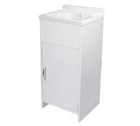 Mobile lavatoio mini in Pvc Bianco con vasca in polipropilene 43x35 cm