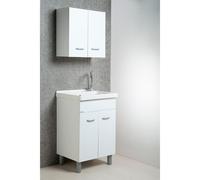 Mobile Lavatoio Oceano 60x50 cm vasca in ceramica con tavola e pensile