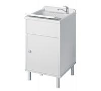 Mobile Lavatoio per Esterni in PVC Pilozzo con Sifone Piletta di Scarico