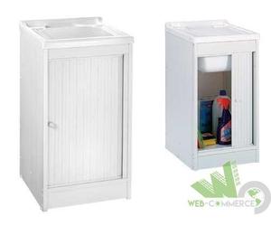 MOBILE LAVATOIO PILOZZO RESINA INTERNO ESTERNO 45x50xH84 CM CON SPORTELLO