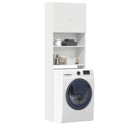 vidaXL Mobile Lavatrice Bianco 64x24x190 cm in Legno Multistrato, mobiletto per Lavatrice, Armadio Lavanderia, mobiletto per Il Bagno