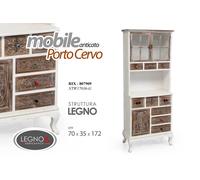 MOBILE LEGNO ANTICATO VETRINA CASSETTIERA VETRINETTA CREDENZA VINTAGE 1727035
