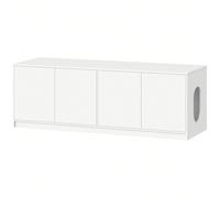 Mobile Lettiera per Gatti per 2 Gatti, Mobile Nascosto per Lettiera con Ante Apribili a Pressione e Fori di Ventilazione, Casetta in Legno per Gatti, 120 x 50 x 51,5 cm, Bianco Informazioni su questo
