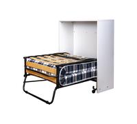 MOBILE LETTO SINGOLO ESTRAIBILE A SCOMPARSA CON RETE E MATERASSO BIANCO 80X19...