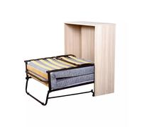 Arredo Stock Letto singolo estraibile e a scomparsa con mobile, rete e materasso, 80x190 cm (olmo)