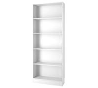 Mobile Libreria 80 Bianca Alta 4 Ripiani Legno Moderna Cameretta Design Studio