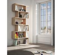 Mobile Libreria 80 Rovere Venato Ripiani Design a Giorno Parete Modulare Studio