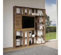 Mobile libreria e porta tv a 6 ripiani KATO N Noce