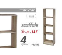 MOBILE LIBRERIA GAIA SCAFFALE 4 RIPIANI IN LEGNO ROVERE 4024137 CM PUR-769665