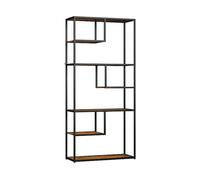 MOBILE LIBRERIA HOMCOM IT838-305V00RB - Nero, Truciolato e acciaio, 19.5 kg, 83x180 cm