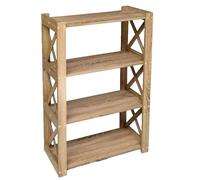 MOBILE LIBRERIA SCAFFALE BASSO MOBILETTO MODERNO DESIGN ROVERE LEGNO 1017027cm