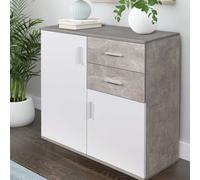 Mobile Madia con Cassetti Ante 2 Ripiani Mobiletto Credenza Cucina Bagno Moderna