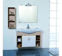 MOBILE MOBILETTO ARREDO BAGNO SOSPESO COMPLETO DI PENSILE LATERALE E SPECCHIO
