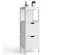 Mobile Mobiletto Bagno Arredo Armadio Armadietto Legno Mdf Bianco 30x89x30cm