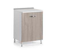 Mobile Mobiletto Base Per Cucina Componibile In Legno Colore Olmo 60x50x85h