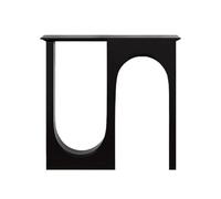 Mobile Mobiletto moderno in legno for ingresso, tavolo da ingresso, consolle doppia curva dietro il divano, tavolo for soggiorno, corridoio, foyer, ingresso, camera da letto stoccaggio(Nero,Grande)