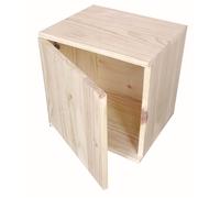 Mobile Modulare in Pino Massiccio Grezzo con 1 Porta 36x30x36 cm Unionwood
