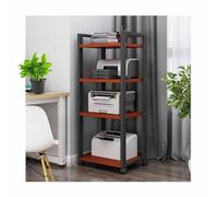 Mobile multimediale AV alto 120 cm - 5 ripiani stereo Component Rack Audio Tower Stand per soggiorno gaming e registrazione - elegante soluzione di archiviazione nera