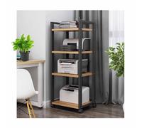 Mobile multimediale AV alto 120 cm, a 5 ripiani, per componenti stereo, per sala giochi e registrazioni, design elegante, colore nero, perfetto per il soggiorno