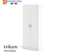 KIT ARMADIO SCARPIERA 2 ANTE TUTTO PIANI BIANCO/LARICE VENATO TVILUM 75087/49 cm 69x35x175h