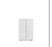 Mobile Multiuso 2 Ante con 5 Ripiani 78x36x115,5 cm Modello Dama Bianco Lucido