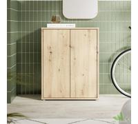 MOBILE MULTIUSO 4 RIPIANI 2 ANTE ROVERE 74.5x34.9xH 99.1 cm CASA UFFICIO