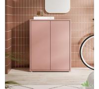 MOBILE MULTIUSO 4 RIPIANI 2 ANTE TERRACOTTA 74.5x34.9xH 99.1 cm CASA UFFICIO