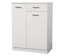 Mobile multiuso 60x34 con 2 ante e cassetto CLASSIC Bianco Lucido