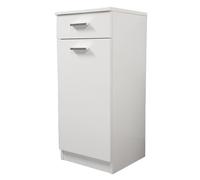 Mobile multiuso CLASSIC con anta e cassetto Bianco Lucido 35x34 cm
