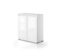 Mobile multiuso con 3 ripiani interni 80x37x102 cm bianco Bianco