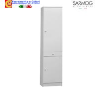 Mobile Multiuso Da Bagno Legno Bianco Laccato Armadio Serie HOME Ante Cassetti