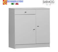 Mobile Multiuso Da Bagno Legno Bianco Laccato Armadio Serie HOME Ante Cassetti
