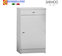 Mobile Multiuso Da Bagno Legno Bianco Laccato Armadio Serie HOME Ante Cassetti