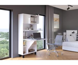 Mobile multiuso Libreria e Scrivania pieghevole 80x175hx32(chiuso) 92(aperto)