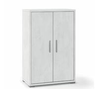 Mobile multiuso made italy Armadio ufficio bianco con 2 ante 110x71x41 cm