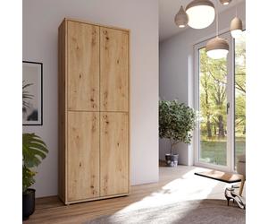Mobile multiuso Medea 4 ante colore rovere 74.5x34.9xH191.9 cm.